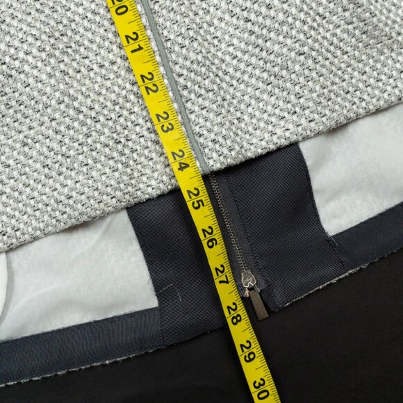 Lafayette 148 Tweed Zip Jacket Women's 3X Linen Blend Geometric Full Zip Blazer - Picture 13 of 16